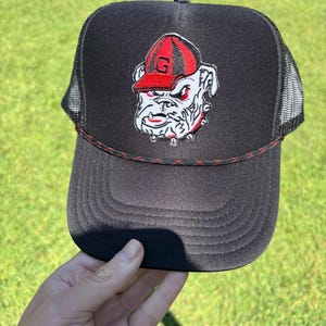 Go Dawgs Vintage-Inspired Hat | Custom Handcrafted Rope Detail | UGA Fan Special