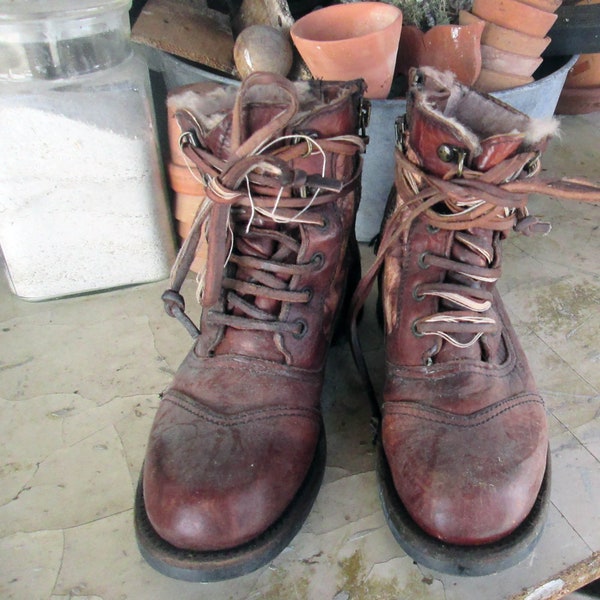 Vintage UGG Ankle Boots/Leather/Made in Italy