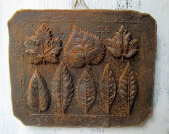 Blackened Beeswax Antique Casting/Leaves