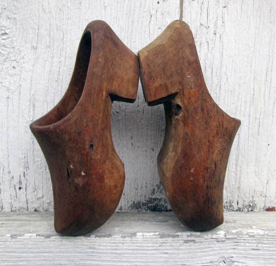 old wooden clogs