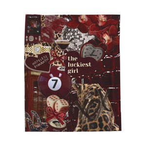Trendy Teen Girl Plush Blanket | Cozy Throw teen Home bedroom Decor wallpaper print