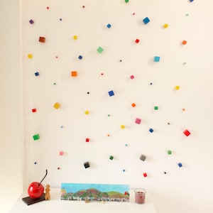 Wooden cubes for wall decoration. 3D wall art. Abstract art. Handmade wall decoration. Painting for living room or office decoration.