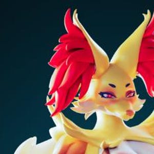 Foxxie statue - Painted or Garage Model Kit - Designed by Officer Rhu