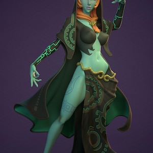 Dark Queen statue - Painted or Garage Model Kit - Designed by Dinamuuu3D