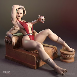 Sheeva Statue - Painted or Garage Model Kit - Designed by Torrida Minis