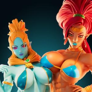 Middy and Urbby statue - Painted or Garage Model Kit - Designed by Officer Rhu