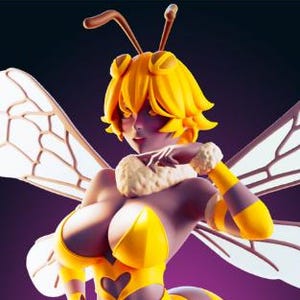 Bee Waifu statue - Painted or Garage Model Kit - Designed by Officer Rhu