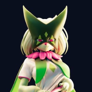 Grass Cat statue - Painted or Garage Model Kit - Designed by Officer Rhu