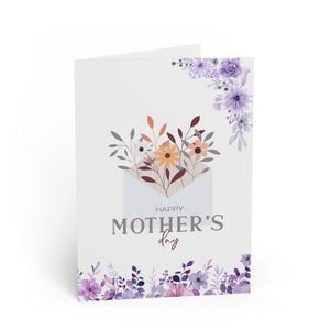 Montrez votre amour avec cette belle carte florale pour la fête des mères - la façon idéale de dire « Merci, maman ».