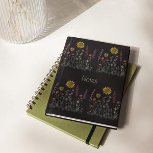 Black and Floral Hardcover Journal