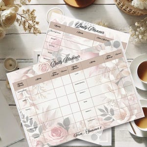 Editable Daily Planner for Teachers Canva Download