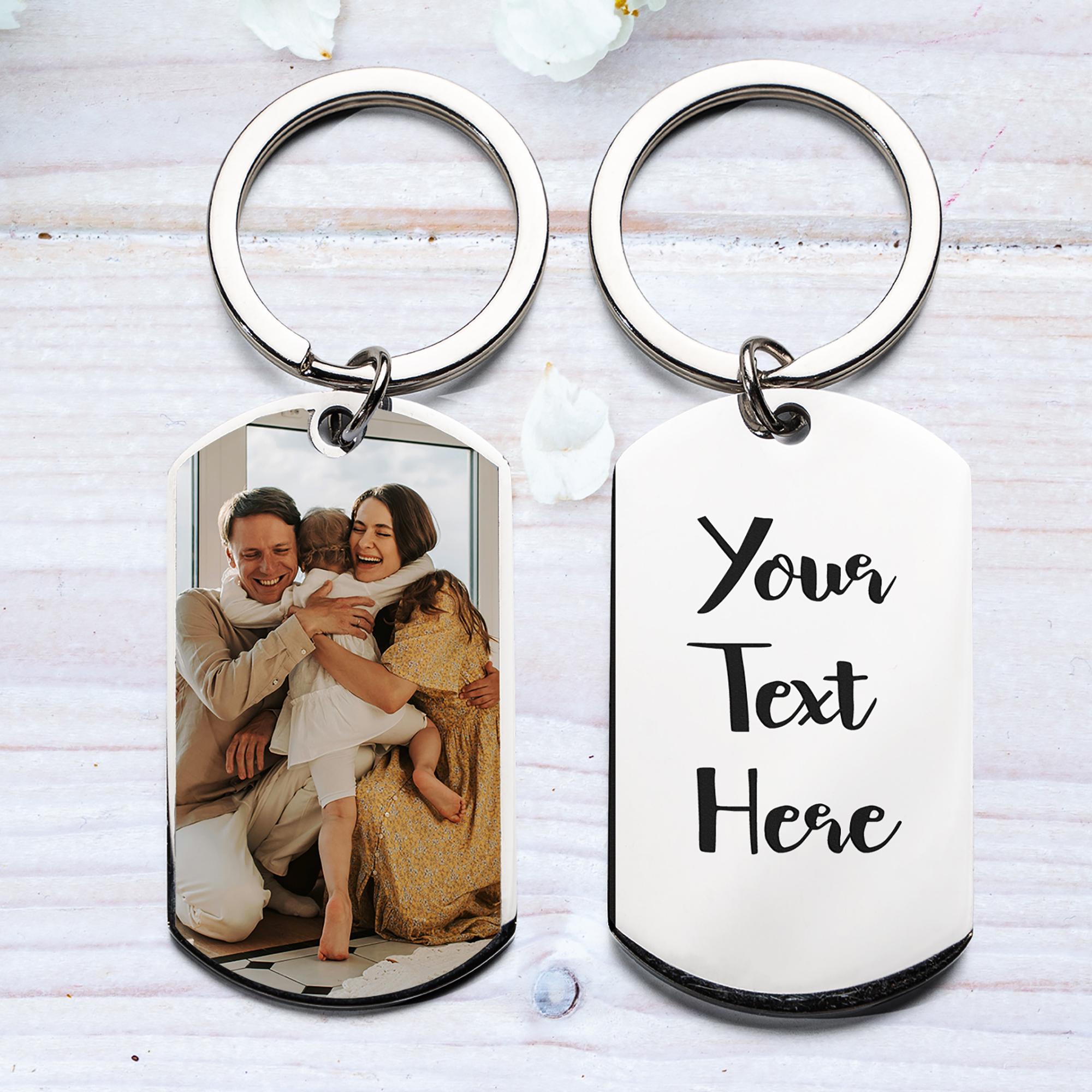 Customized Keychains. Photo Custom Photo Keychain: Personalized Stainless Steel Keepsake - Etsy