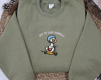 Embroidered Veterinary Sweatshirt, Vet Tech Gift, Silly Goose Rescue Crewneck, Veterinarian gifts, pet doctor gift, vet student gift