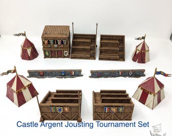 Conjunto de torneo de justas del Castillo Argent: Terreno para juegos de guerra medievales