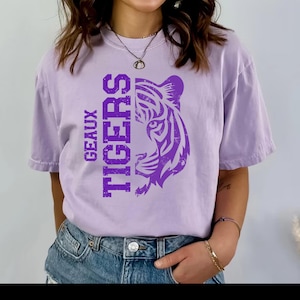 Louisiana Geaux Tigers- LSU - T-shirt - GameDay- Gildan, Bella Canvas, Comfort Colors