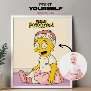Custom Simpsons Style Portrait from Photo, Cartoon Family or Couple Illustration, Personalized Digital Art Gift, Family Portrait