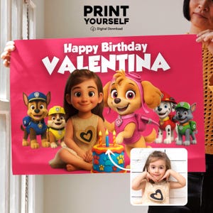 Custom Paw Patrol Skye Birthday Banner: Personalized Party Decor (Digital Download)