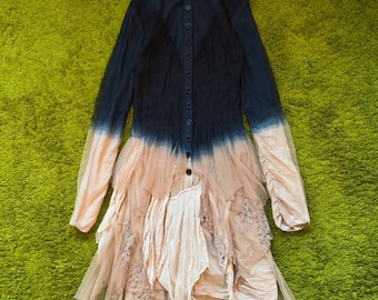 Leiko 1990er Archiv Vintage Avantgarde Netz Kleid