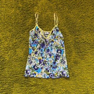 Dolce Gabbana 2000s archive vintage mesh floral pattern tank top Y2K