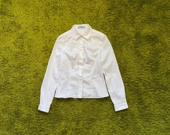 Prada luxury minimalist poplin blouse shirt