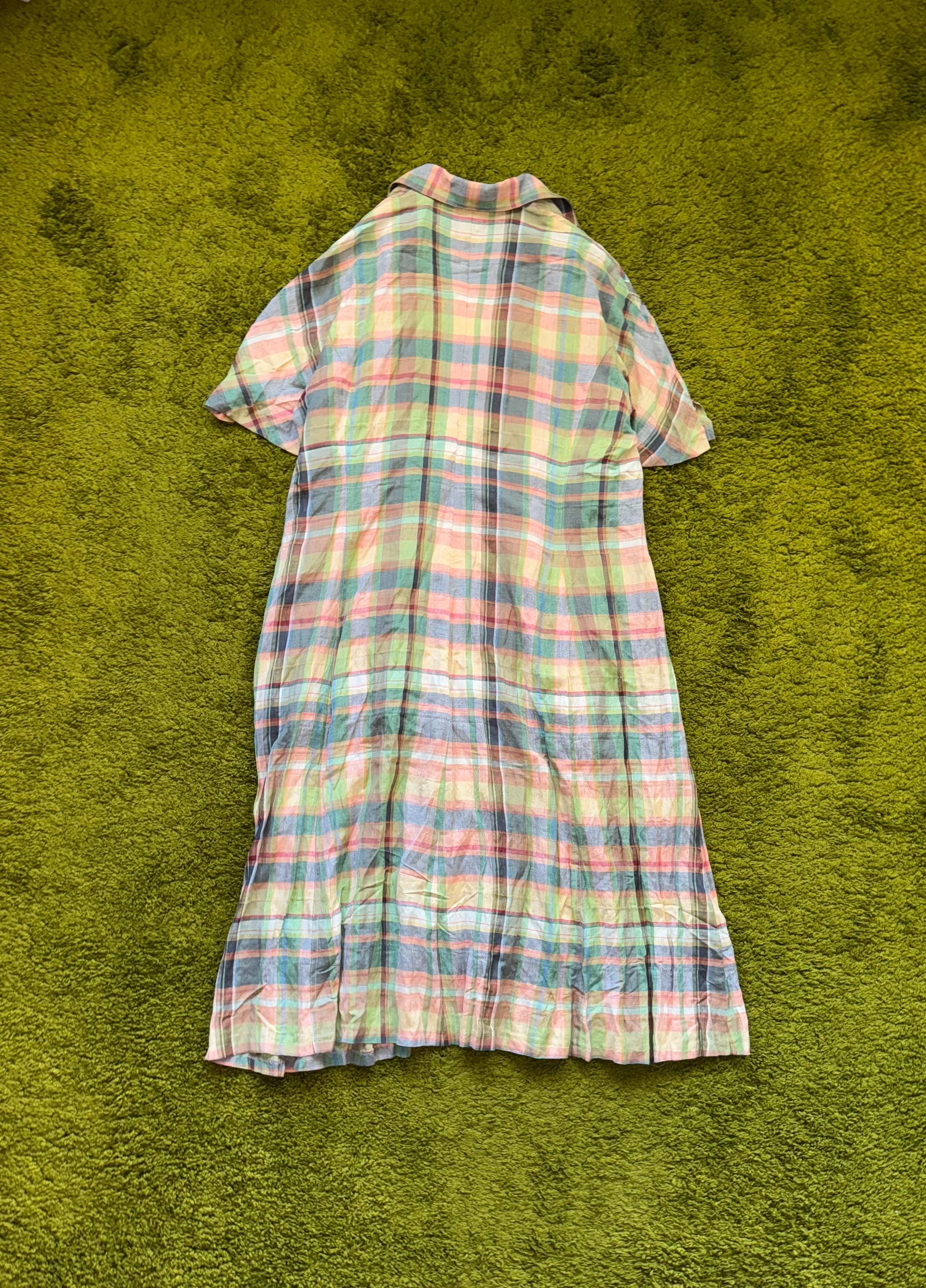 Givenchy 1990s Archive Vintage Checkered Linen Blend Dress - Etsy