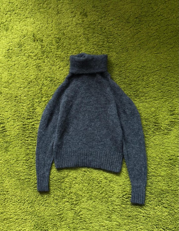 Acne Studios fuzzy mohair + wool blend turtleneck sweater grey size M