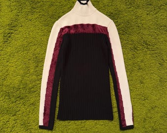 Claude Montana 1980s archive vintage avant garde ribbed sweater