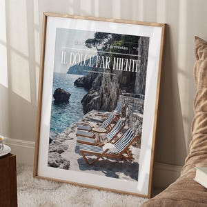 Amalfi Coast Print: Italian Beach Umbrellas, Dolce Far Niente (Digital Download)