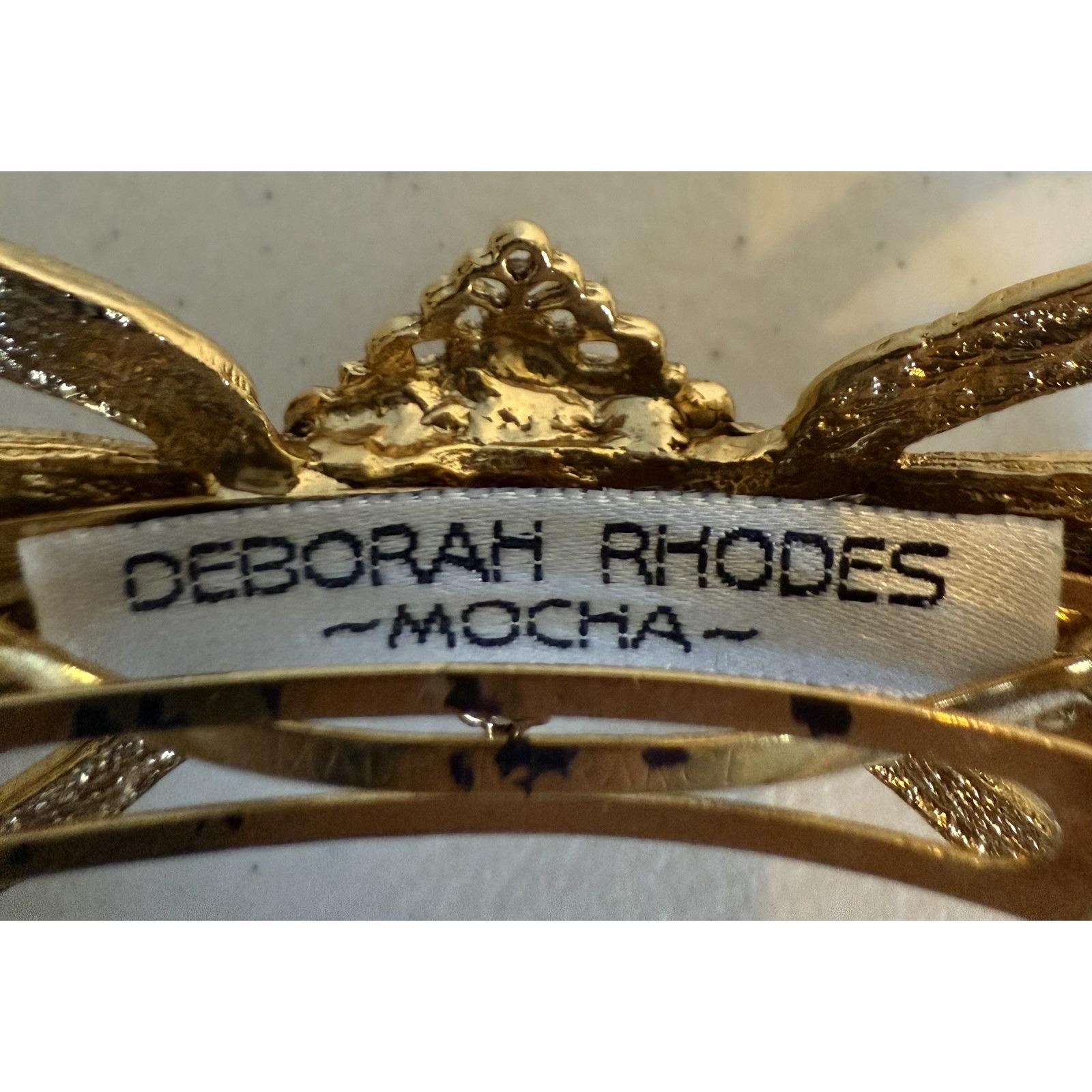 Vintage 1980s Deborah Rhodes Mocha Gold and Silver Metal Hair Barrettes France Fine hair barrettes france - Gem main image 3