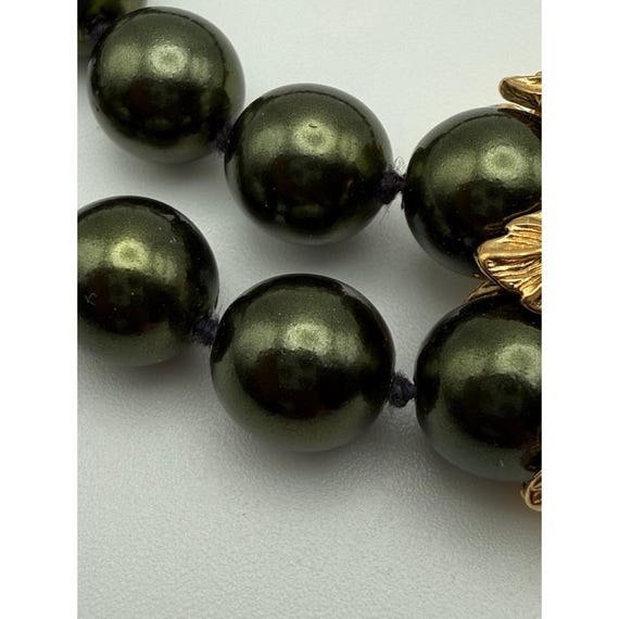 Joan Rivers Forest Green Faux Pearl Double Strand… - image 6
