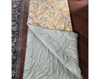 Vintage Laura Ashley Poppy Meadow Full Size Comforter Reversible Floral