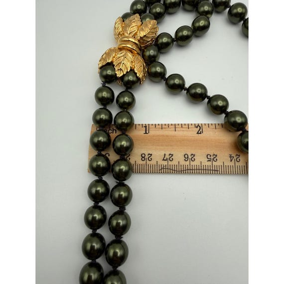 Joan Rivers Forest Green Faux Pearl Double Strand… - image 9