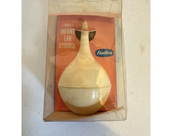 Jeringa de oído de goma infantil de colección vintage n.° 211-W, impecable, capacidad de 1 oz