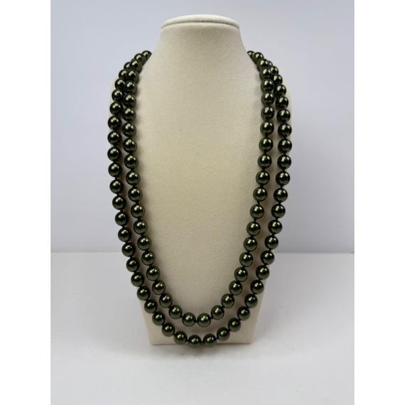Joan Rivers Forest Green Faux Pearl Double Strand… - image 10