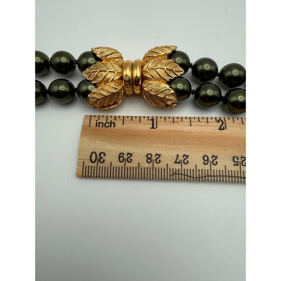 Joan Rivers Forest Green Faux Pearl Double Strand… - image 8