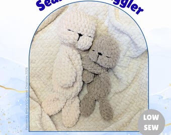 Haakpatroon zeehondenbaby Snuggler | Laaggestikte amigurumi (pdf-download)