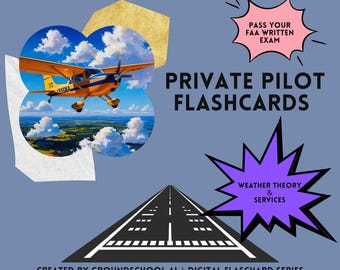 FAA Private Pilot Flashcards – Weather Theory & Reports Study Deck