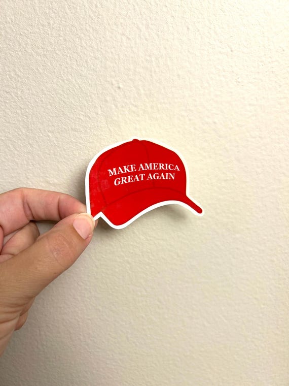 MAGA Hat Glossy Sticker: Conservative Values