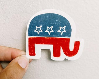 Republican Elephant Sticker, American Sticker, America Accessories and Gifts, Gift