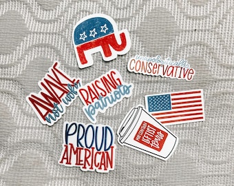 Conservative Sticker Set: Republican Decal Bundle - Waterproof Vinyl