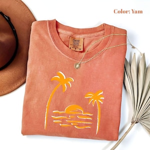 Comfort Colors Sun T-Shirt, Summer Shirt, Beach Shirts, Sunshine T-Shirt, Gift For Woman, Boho Sun Shirt, Sun Shirt