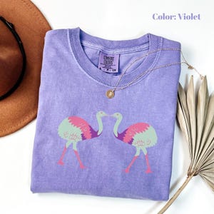 Comfort Colors Ostrich T-Shirt, Retro Ostrich Shirt, Animal Lover Tee, Nature Unisex Adult Shirt, Gift For Nature Lover.