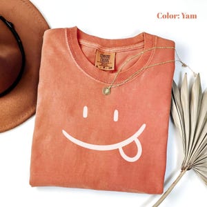 Comfort Colors Smile Shirt, Positive Shirt, Be Happy T-Shirt, Smiley Face Tee, Motivational Shirt, Good Vibes Tee, Inspirational Tee.