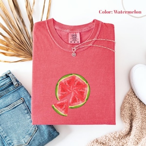 Comfort Colors Watermelon Shirt, Retro Watermelon Graphic Shirt, Gift For Fruit Lover , Aesthetic Fruit Shirt, Gardener Farmer’s Tee.
