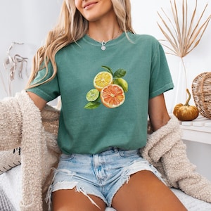 Comfort Colors Citrus Shirt, Retro Lemon Orange Graphic Shirt, Gift For Fruit Lover , Aesthetic Fruit Shirt, Gardener Farmer’s Tee.