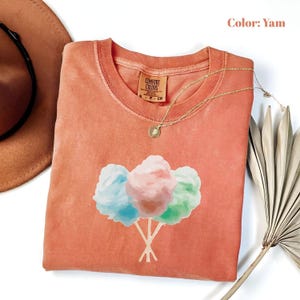 Comfort Colors Cotton Candy Tee, Minimal Pastel T-Shirt, Cute Sweet Treat Graphic Shirt, Summer Aesthetic Soft Color Tee, Fun Dessert Design