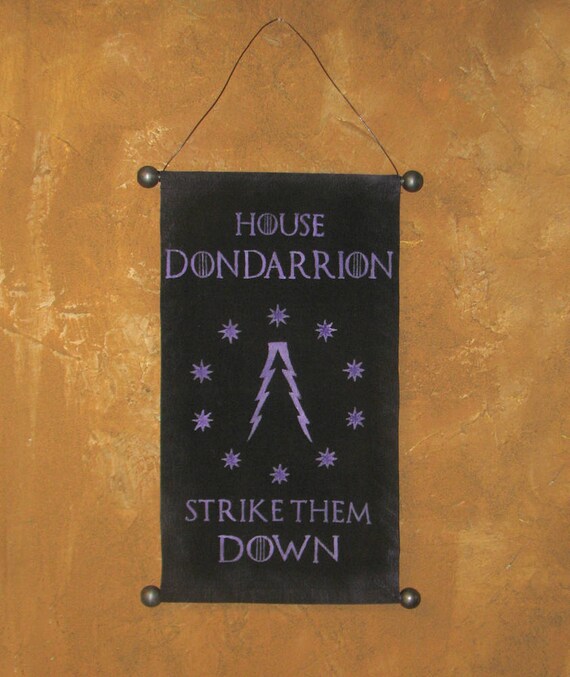 Hand Painted House Dondarrion Canvas Banner Game of Thrones Etsy