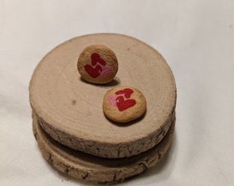 Pillsbury Inspired Valentine's heart Sugar Cookie Earrings