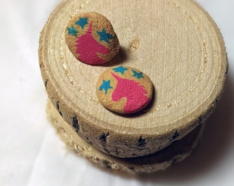 Pillsbury Inspired Lisa Frank Unicorn Sugar Cookie Earrings