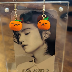Yoongi Tangerine Polymer Clay Earrings